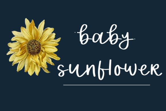 Baby Sunflower: A Handwritten Font for Digital Design