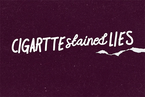 Cigarette Stained Lies Font for Branding