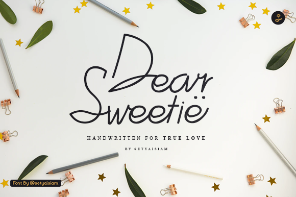 Dear Sweetie: A Friendly Handwritten Font for Web Design