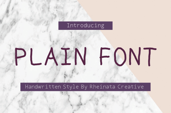 Plain: A Handwritten Font for Makers