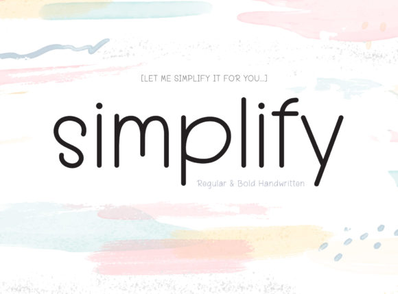 Simplify: A Handwritten Font for Editorial Design